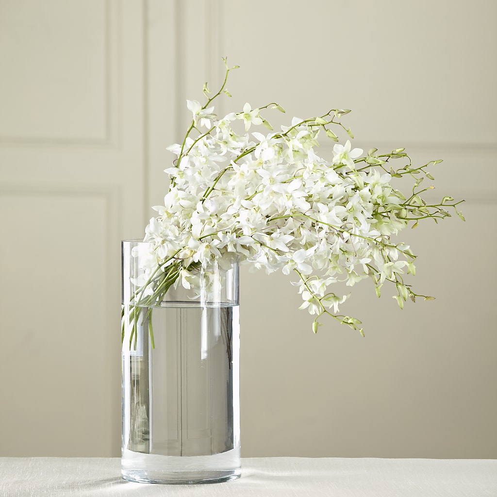 White Dendrobium Bouquet – Velvet Leaf And Stem, Las Vegas NV