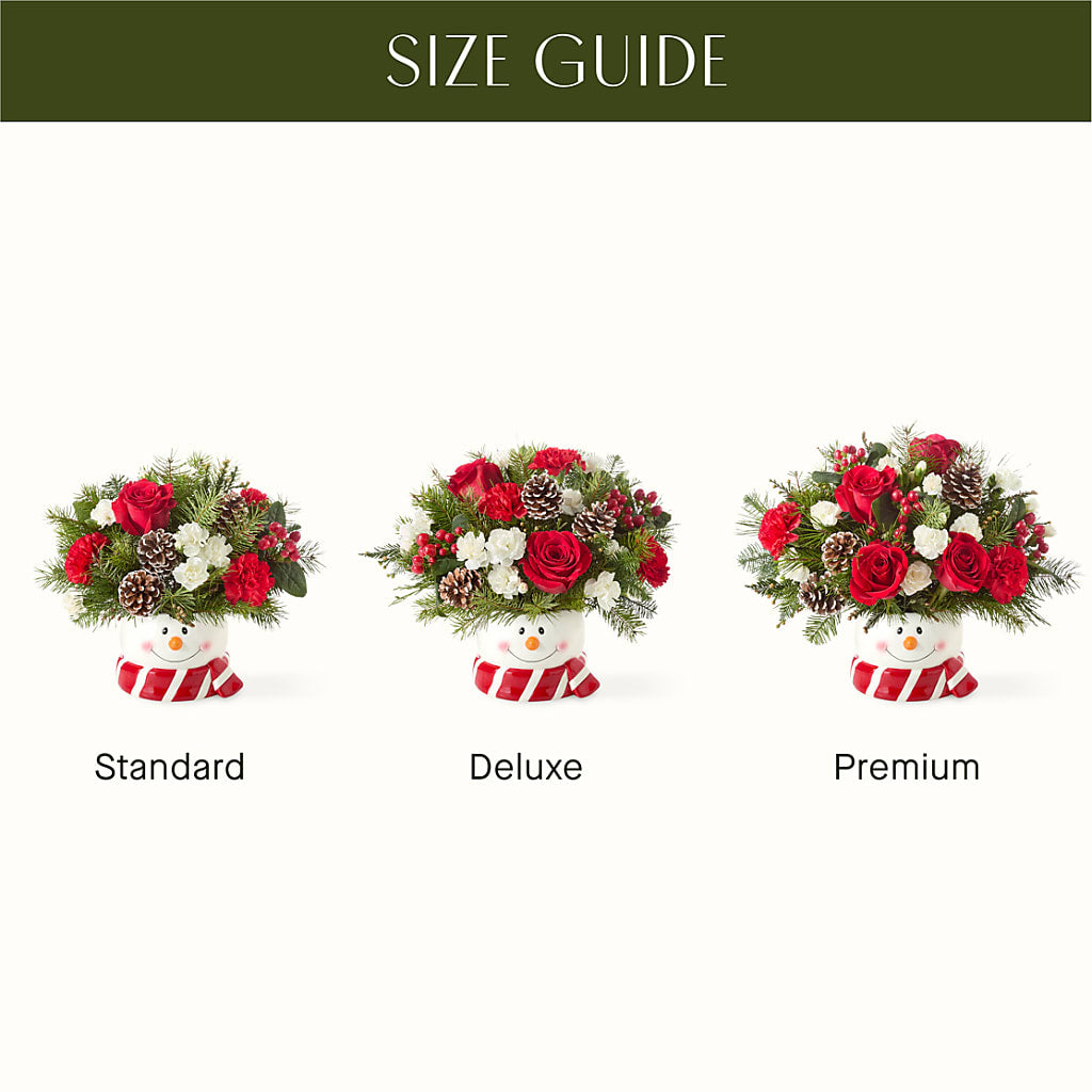 Jolly Snowman Bouquet –  Velvet Leaf And Stem, Las Vegas NV