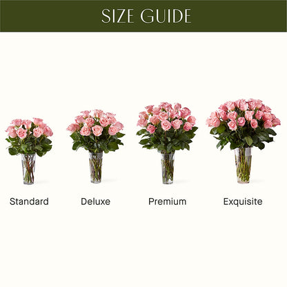 Long Stem Pink Rose Bouquet –  Velvet Leaf And Stem, Las Vegas NV