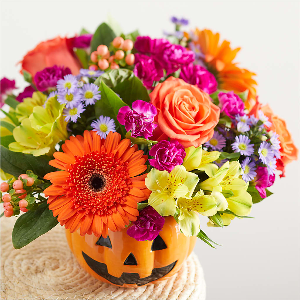 Tricks & Treats Pumpkin –  Velvet Leaf And Stem, Las Vegas NV