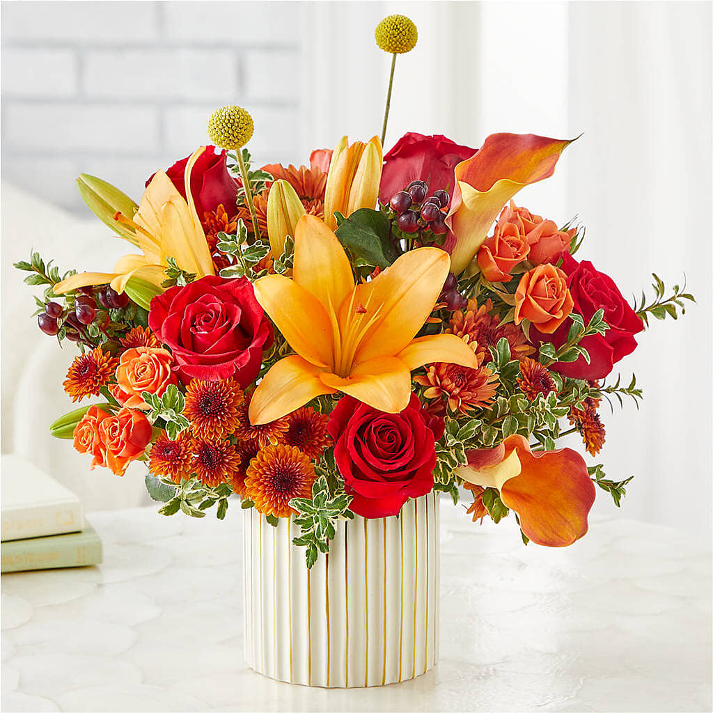 Scarlet Skies Bouquet –  Velvet Leaf And Stem, Las Vegas NV