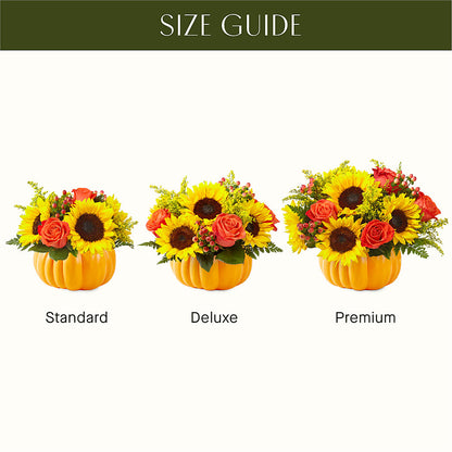 Pick of the Patch Pumpkin Bouquet –  Velvet Leaf And Stem, Las Vegas NV