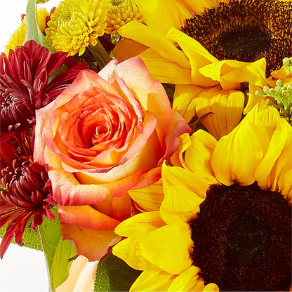 Golden Gourd Pumpkin Bouquet –  Velvet Leaf And Stem, Las Vegas NV