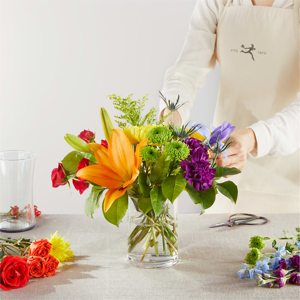 Summer Spectra - A Florist Original –  Velvet Leaf And Stem, Las Vegas NV