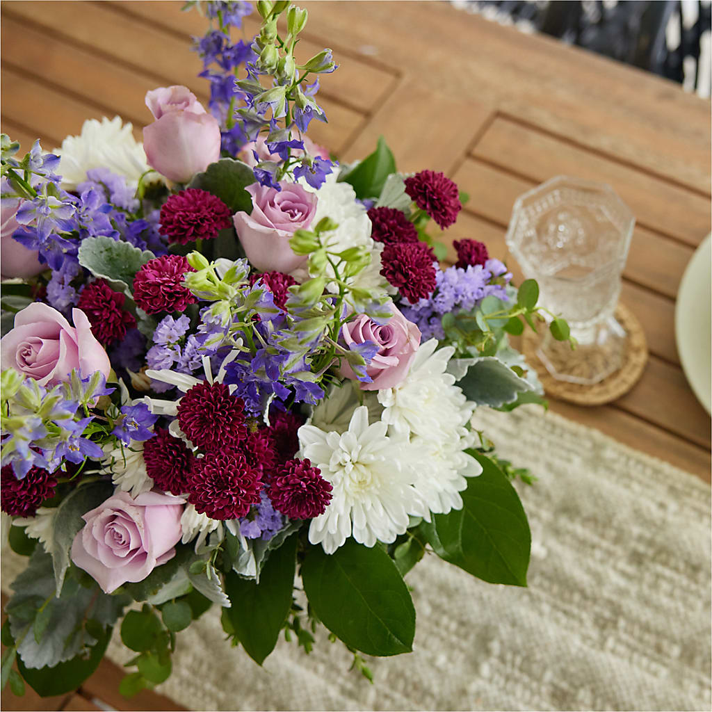 Violet Frost Bouquet –  Velvet Leaf And Stem, Las Vegas NV