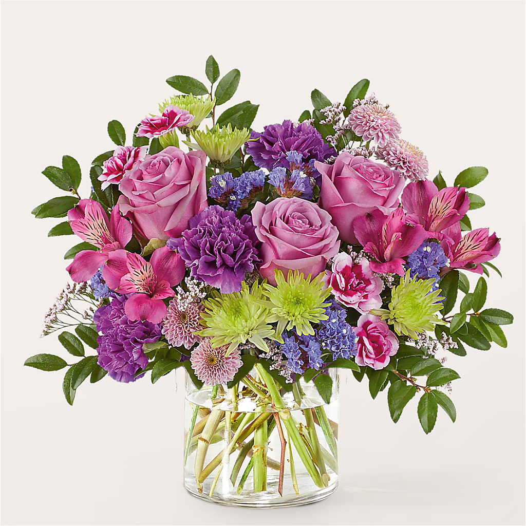 Glass Half Full Bouquet –  Velvet Leaf And Stem, Las Vegas NV