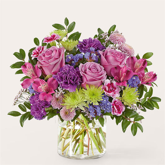 Glass Half Full Bouquet –  Velvet Leaf And Stem, Las Vegas NV