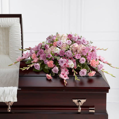 Immorata Casket Spray –  Velvet Leaf And Stem, Las Vegas NV