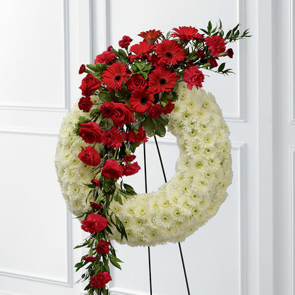 Graceful Tribute Wreath –  Velvet Leaf And Stem, Las Vegas NV