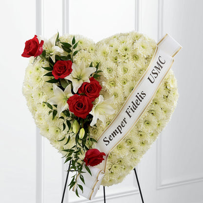 Heartfelt Hero Standing Heart –  Velvet Leaf And Stem, Las Vegas NV