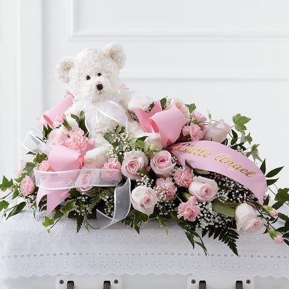 Touch of Sympathy Casket Spray –  Velvet Leaf And Stem, Las Vegas NV