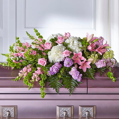 Life's Gratitude Casket Spray –  Velvet Leaf And Stem, Las Vegas NV