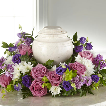 Blooming Sympathy Cremation Adornment –  Velvet Leaf And Stem, Las Vegas NV