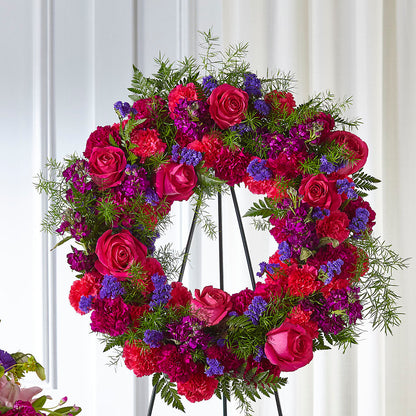 Calming Colors Wreath –  Velvet Leaf And Stem, Las Vegas NV