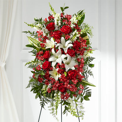 Everlasting Memory Standing Spray –  Velvet Leaf And Stem, Las Vegas NV