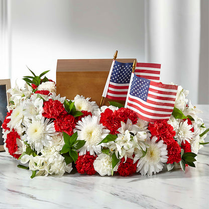 Spirit of Patriotism Cremation Adornment –  Velvet Leaf And Stem, Las Vegas NV