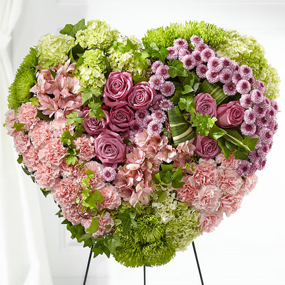 Heartwarming Standing Heart –  Velvet Leaf And Stem, Las Vegas NV