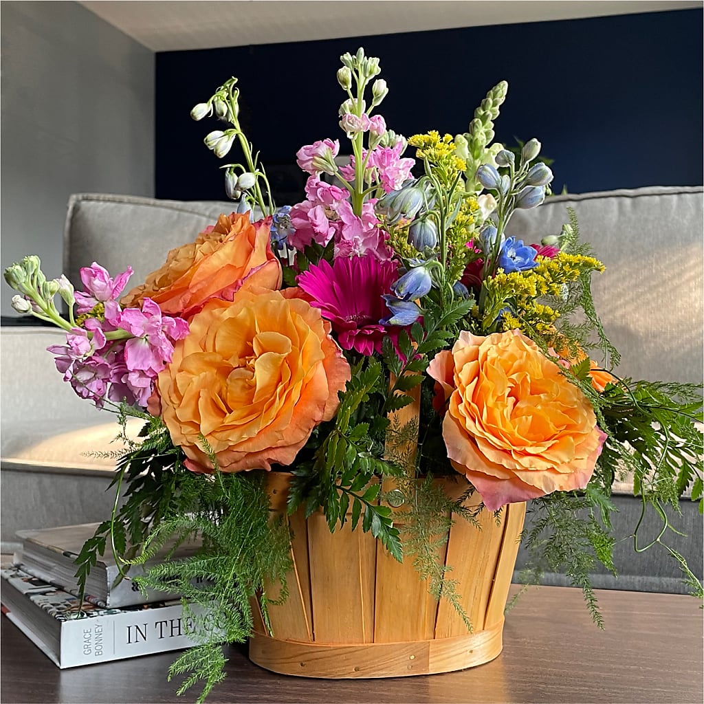 Garden of Life Basket –  Velvet Leaf And Stem, Las Vegas NV
