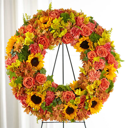 Autumnal Memories Wreath (Standard) –  Velvet Leaf And Stem, Las Vegas NV