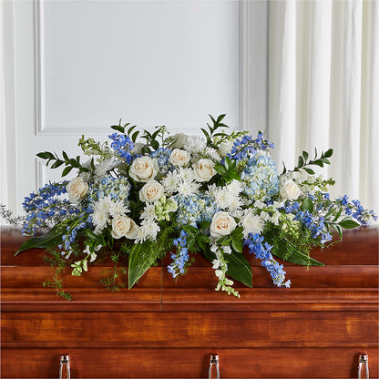 Timeless Essence Casket Spray –  Velvet Leaf And Stem, Las Vegas NV