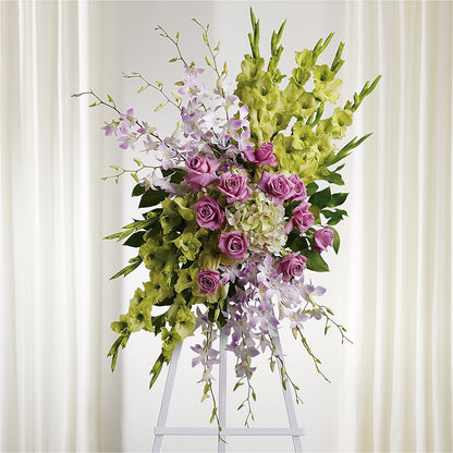 Lasting Legacy Standing Spray –  Velvet Leaf And Stem, Las Vegas NV