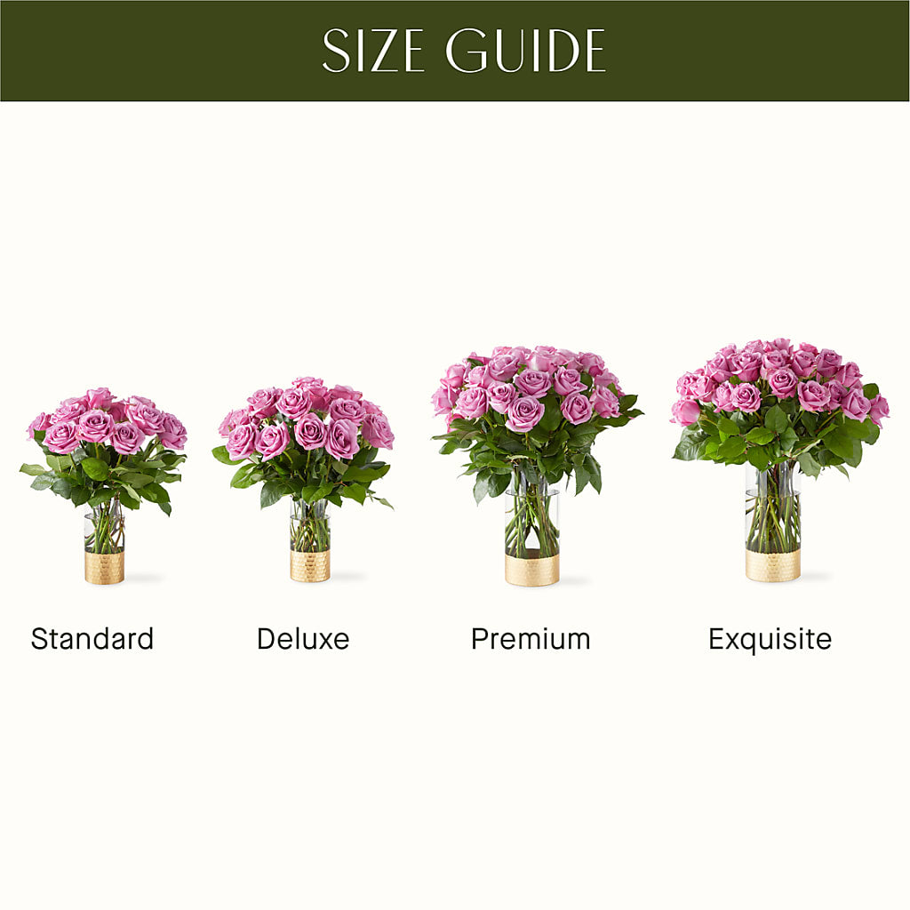 Secret Admirer Lavender Rose Bouquet –  Velvet Leaf And Stem, Las Vegas NV