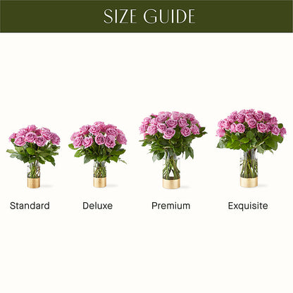 Secret Admirer Lavender Rose Bouquet –  Velvet Leaf And Stem, Las Vegas NV