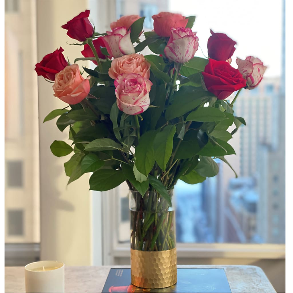 Ever After Rose Bouquet –  Velvet Leaf And Stem, Las Vegas NV