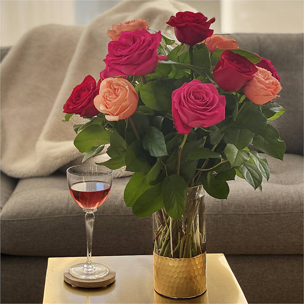 Ever After Rose Bouquet –  Velvet Leaf And Stem, Las Vegas NV