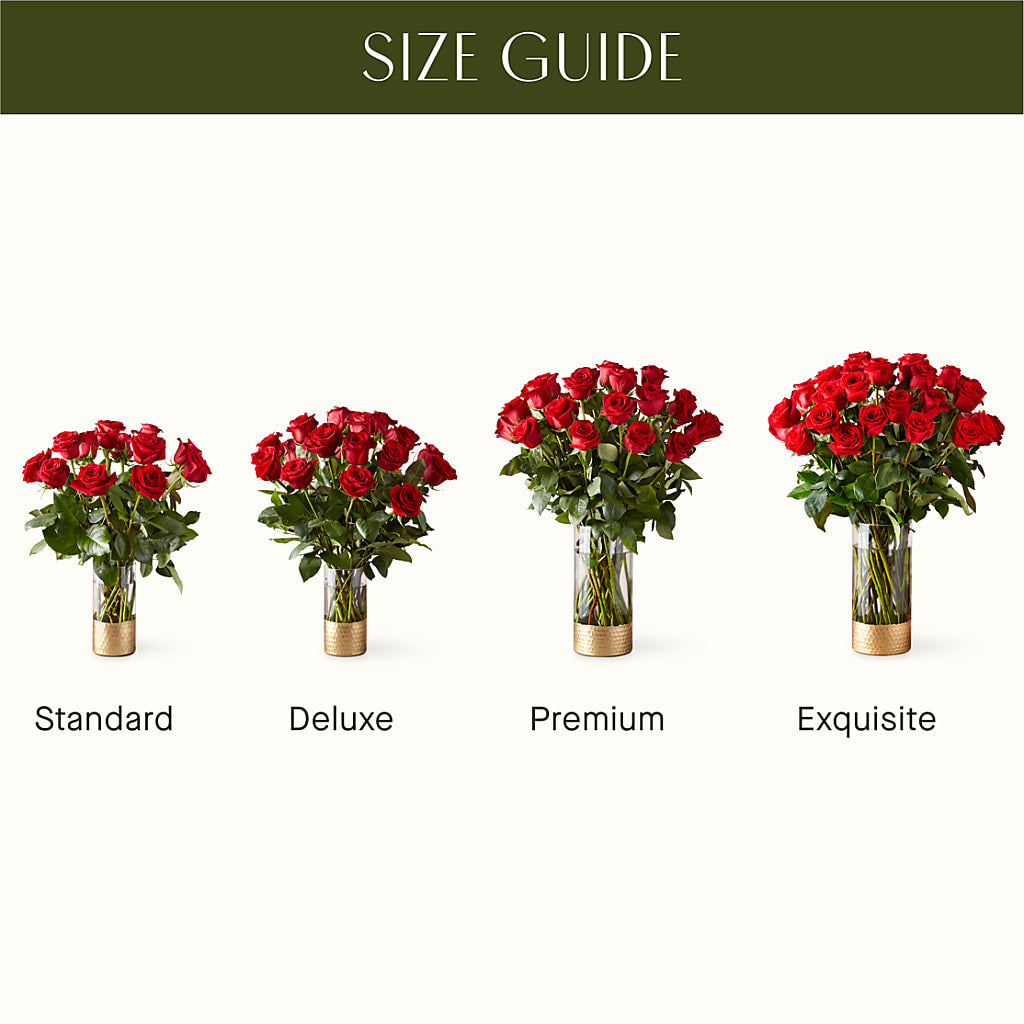 Classic Love Red Rose Bouquet –  Velvet Leaf And Stem, Las Vegas NV