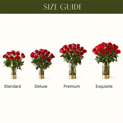 Classic Love Red Rose Bouquet –  Velvet Leaf And Stem, Las Vegas NV