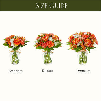 Apricot Glow Bouquet –  Velvet Leaf And Stem, Las Vegas NV
