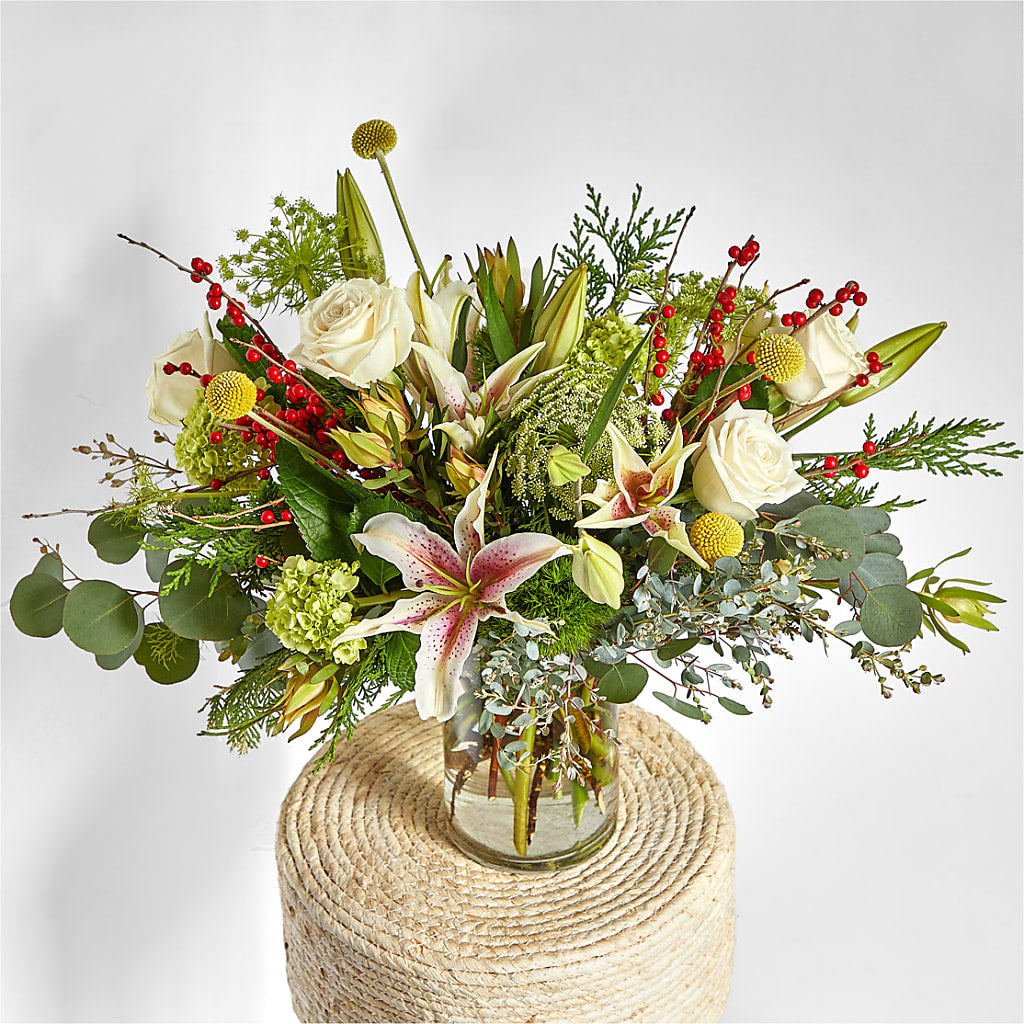 Berry & Bright Bouquet –  Velvet Leaf And Stem, Las Vegas NV
