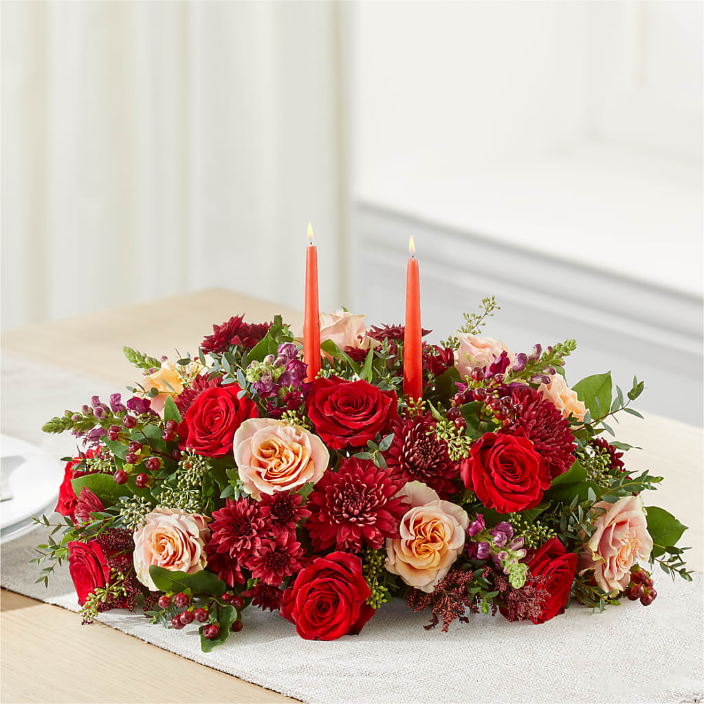 Most Thankful Centerpiece –  Velvet Leaf And Stem, Las Vegas NV
