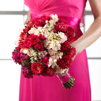 Pink Effervescence Bouquet –  Velvet Leaf And Stem, Las Vegas NV