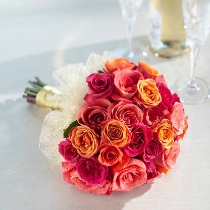 Sweet Roses Bouquet –  Velvet Leaf And Stem, Las Vegas NV