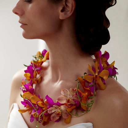 My Sweet Love Floral Necklace –  Velvet Leaf And Stem, Las Vegas NV