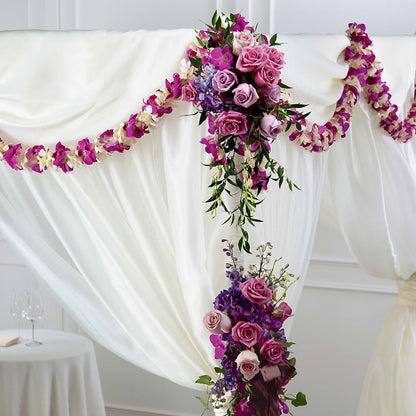 Color & Light Chuppah Decor –  Velvet Leaf And Stem, Las Vegas NV