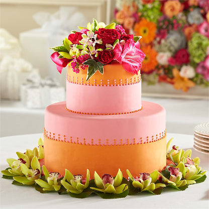 Sweet Citrus Cake Decor –  Velvet Leaf And Stem, Las Vegas NV