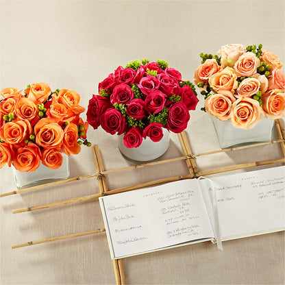 Dawn Rose Centerpiece –  Velvet Leaf And Stem, Las Vegas NV