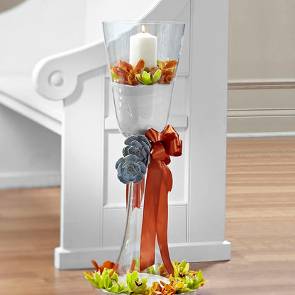 Matrimony Pew Decor –  Velvet Leaf And Stem, Las Vegas NV