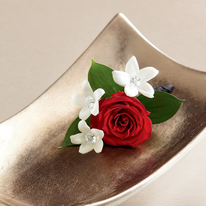 Poetry Boutonniere –  Velvet Leaf And Stem, Las Vegas NV