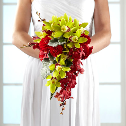 Elegant Orchid Bouquet –  Velvet Leaf And Stem, Las Vegas NV
