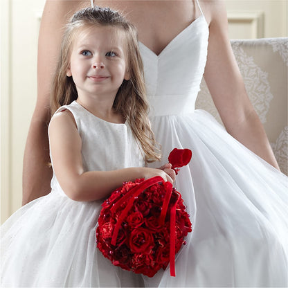 Pure at Heart Flower Girl Arrangement –  Velvet Leaf And Stem, Las Vegas NV