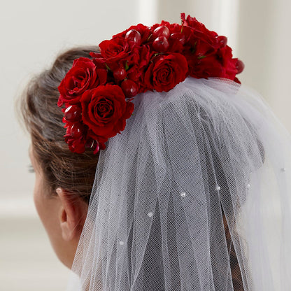 Heart's Happiness Hair Decor –  Velvet Leaf And Stem, Las Vegas NV